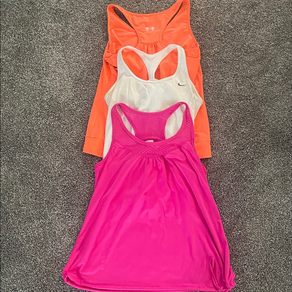 Nike Women's Tank Top Set - Orange, White, Pink